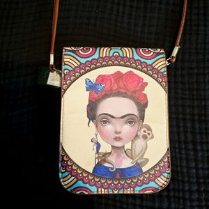 Frida Kahol Artistic Multicolor Crossbody Bag